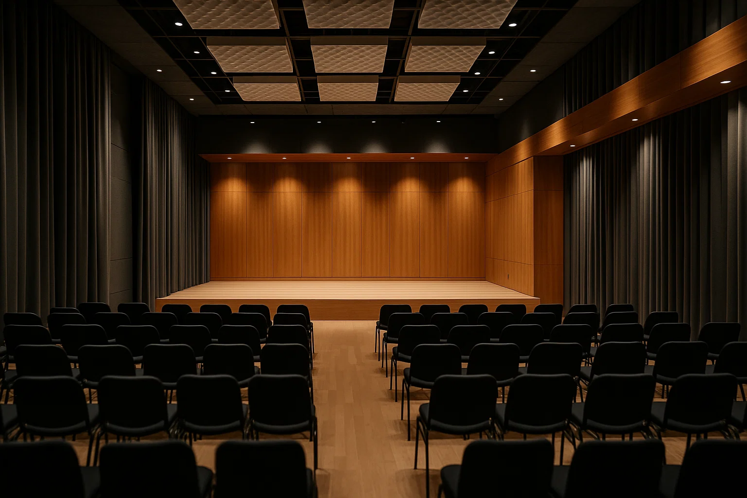Acoustic Curtains in an auditorium